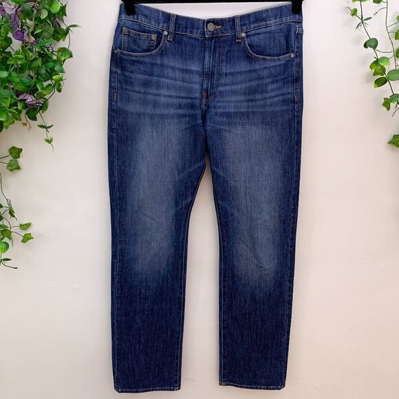 DL1961 Vince Casual Straight Dark Wash Blue Jeans Sz 34 - Picture 2 of 8